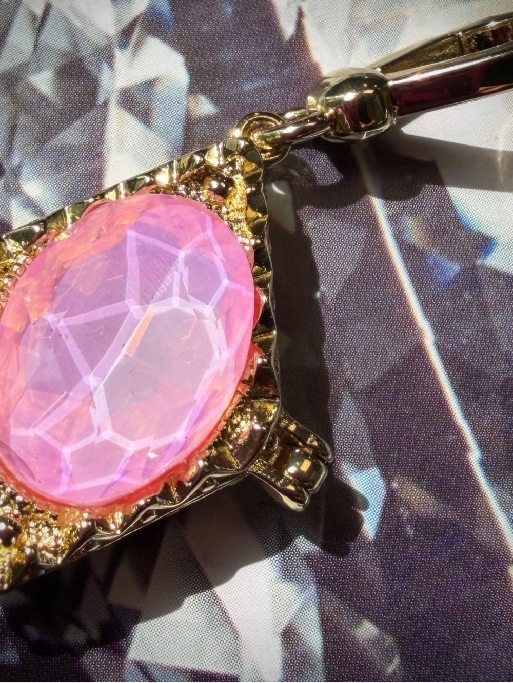Feed Me Gems Pink Opal Judas Charm